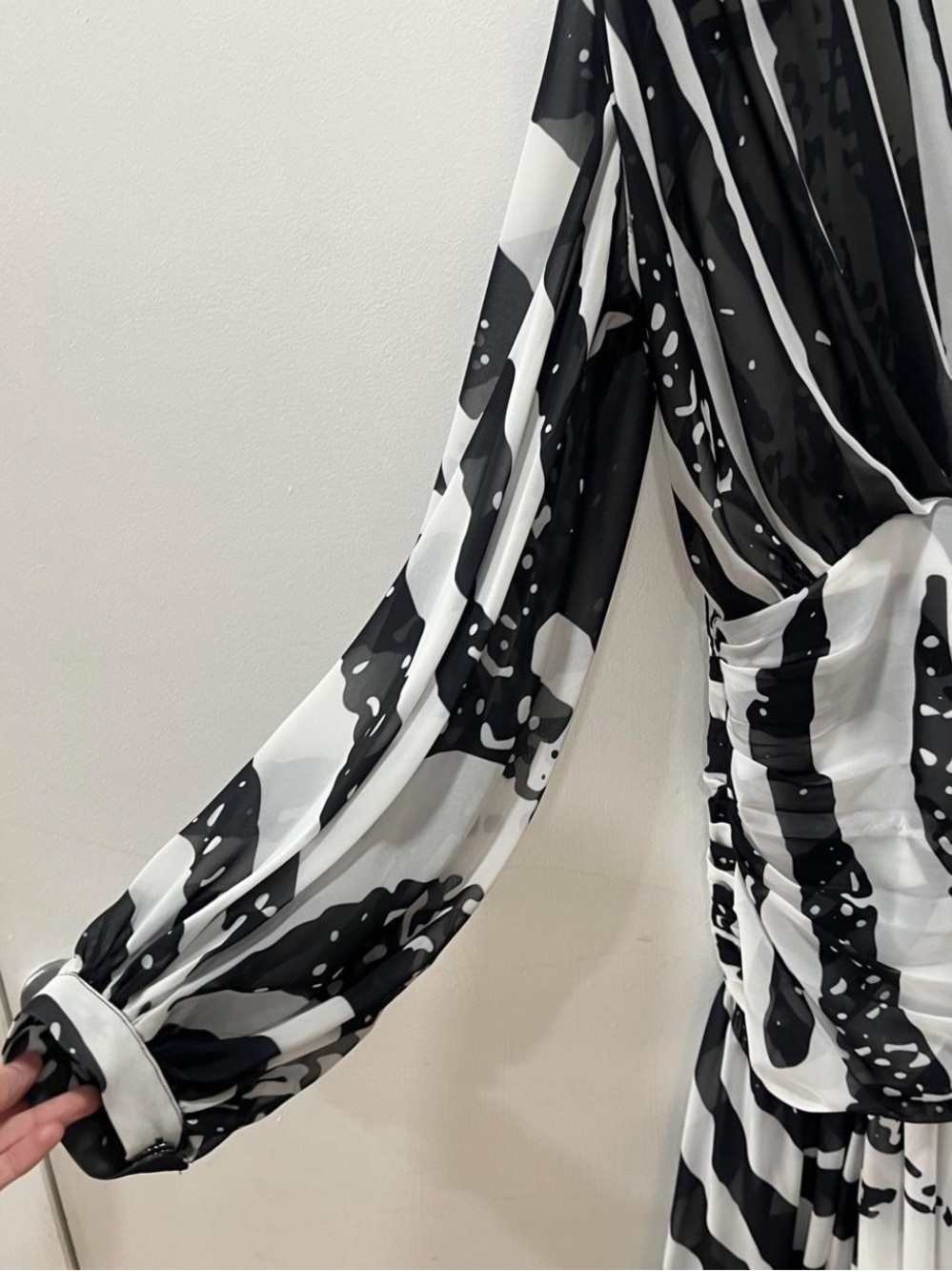Bronx and Banco Black and White Zebra-Print Maxi Dress - Picture 4 of 5